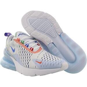 Nike Air Max 270 DC1997-100 Sneakers White/Half Blue/University Red Boys 5.5Y